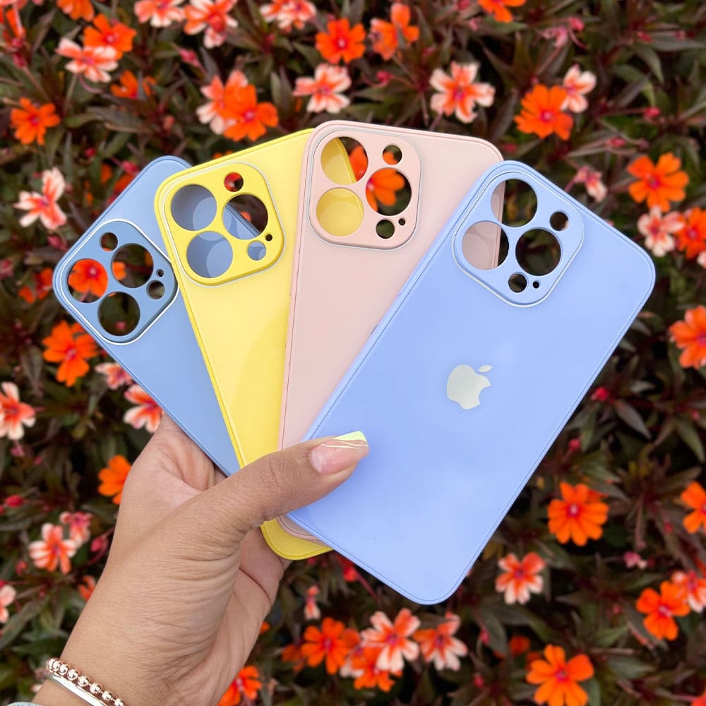 Case New Glass Colores Pastel iPhone